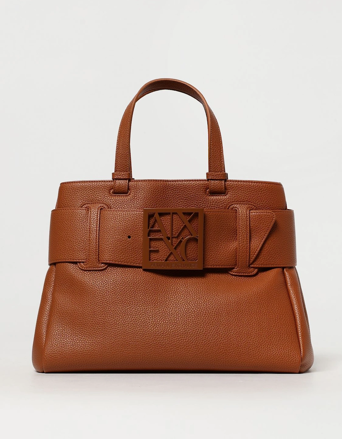 Structured Tote Bag with Belt Buckle