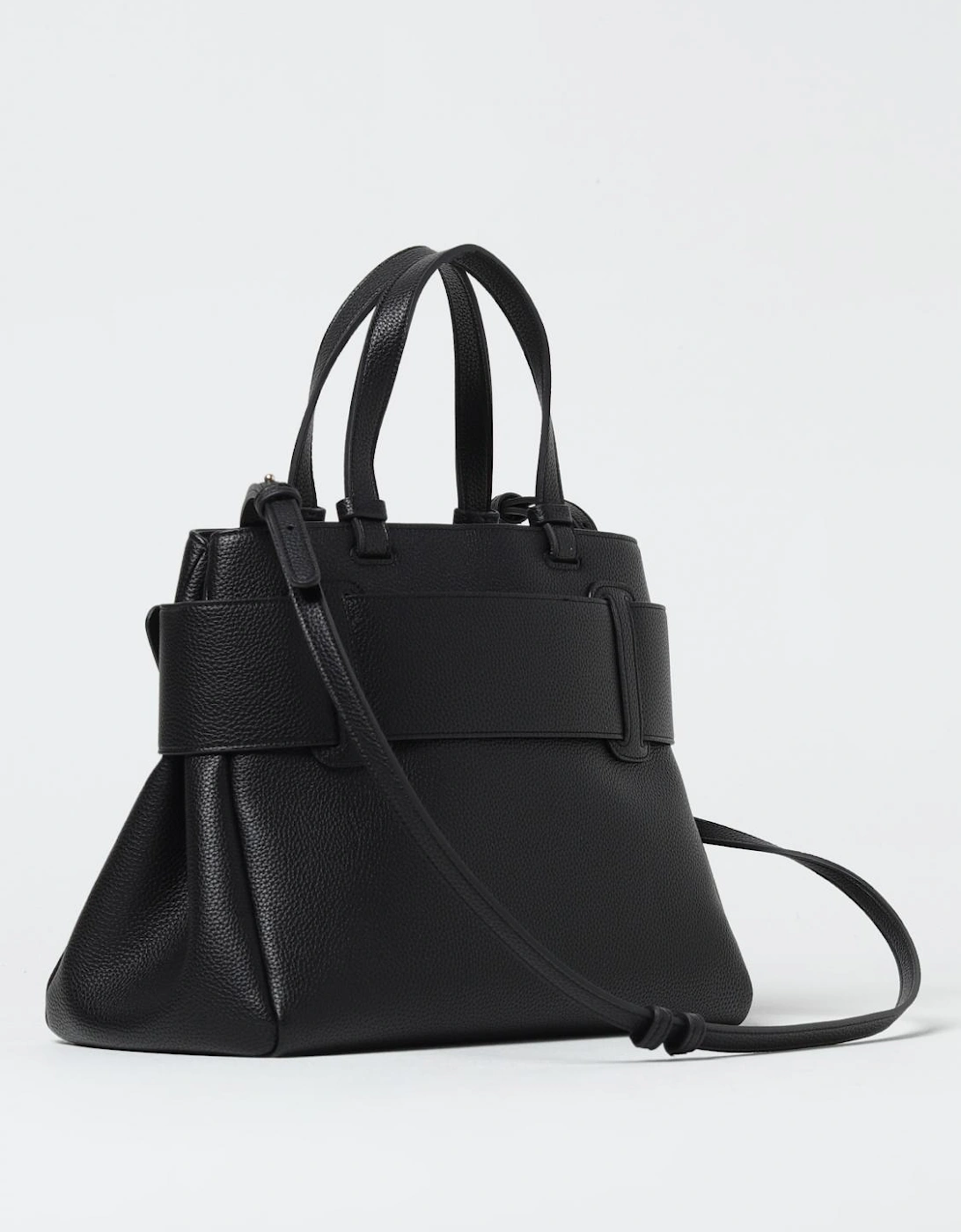 Structured Tote Bag with Belt Buckle