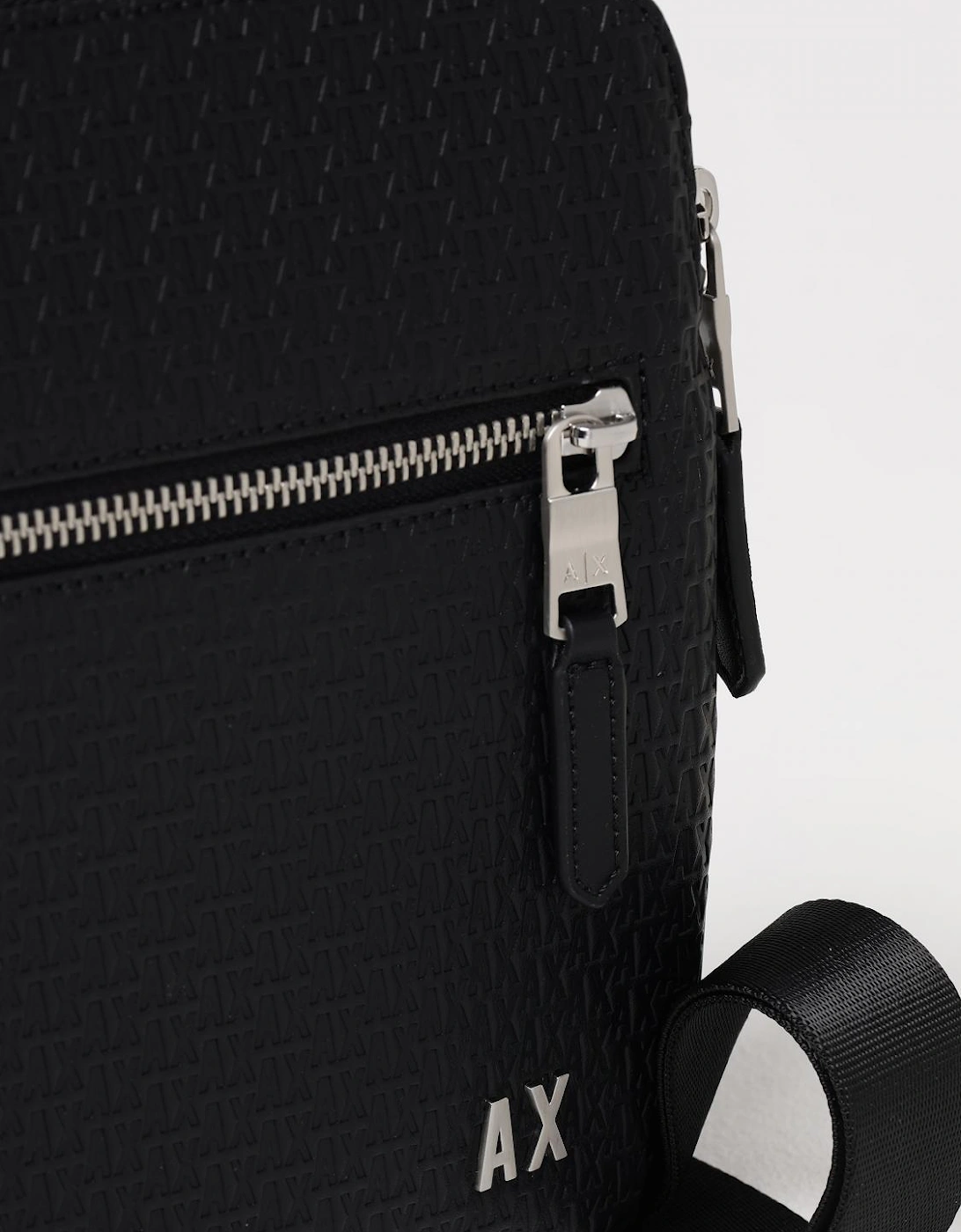 Embossed Logo Shoulder Bag