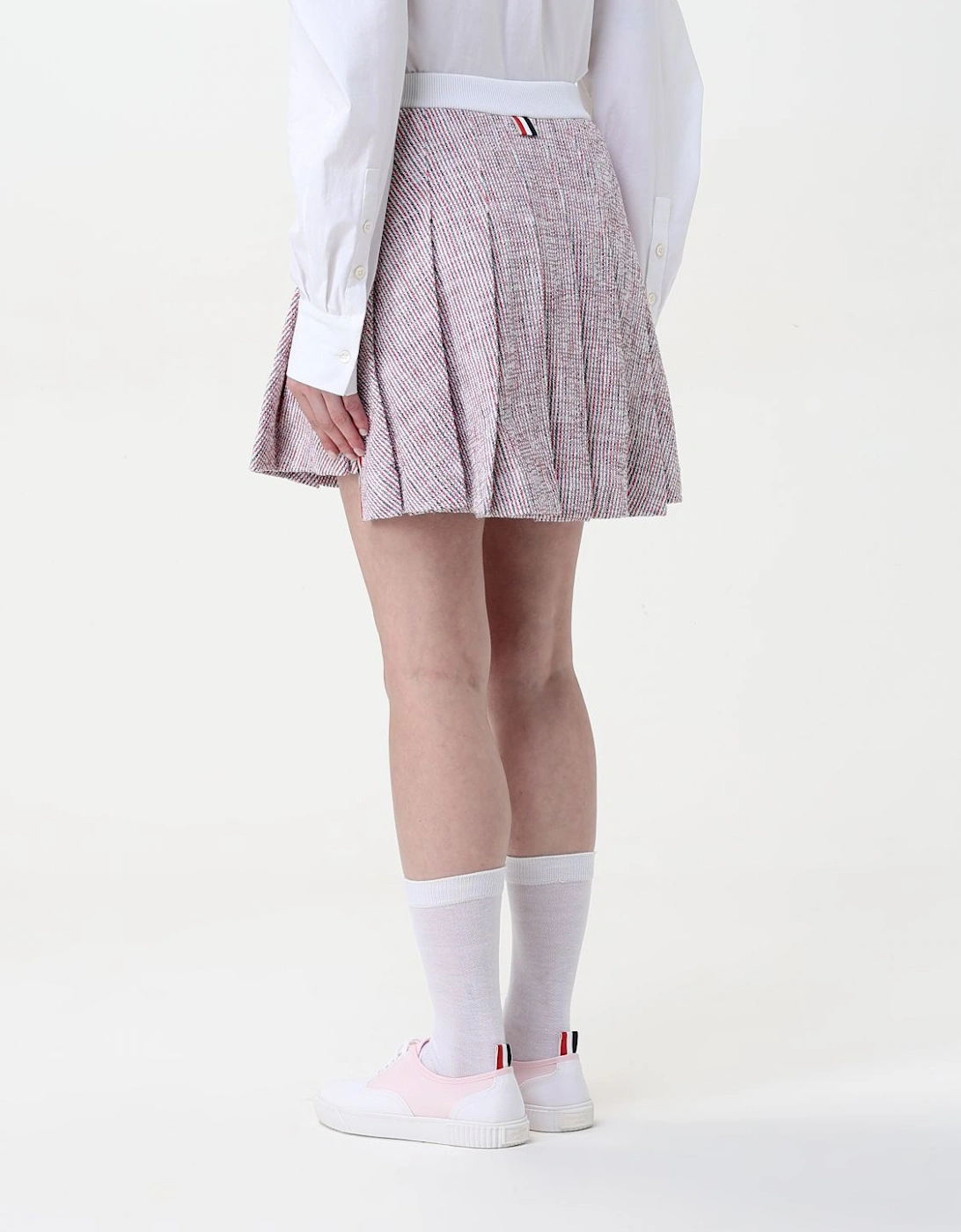 Tweed Pleated Mini Skirt