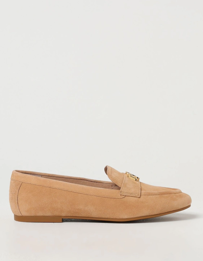 Suede Loafers Gold Detail