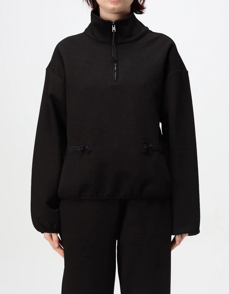 Half Zip Mock Neck Sweatshirt