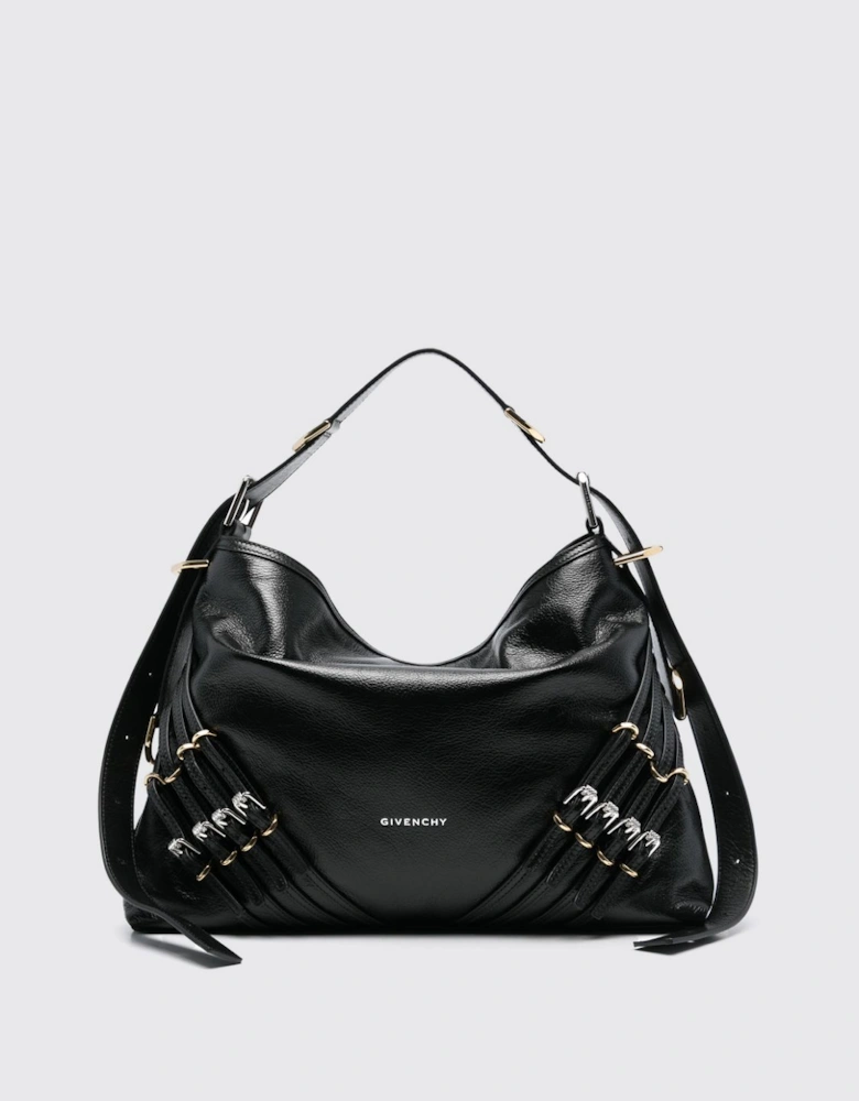 Leather Hobo Bag Studded Detail
