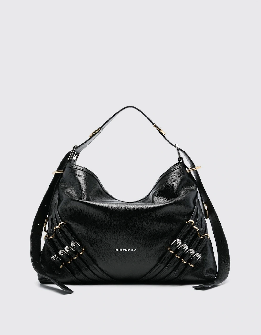 Leather Hobo Bag Studded Detail, 2 of 1