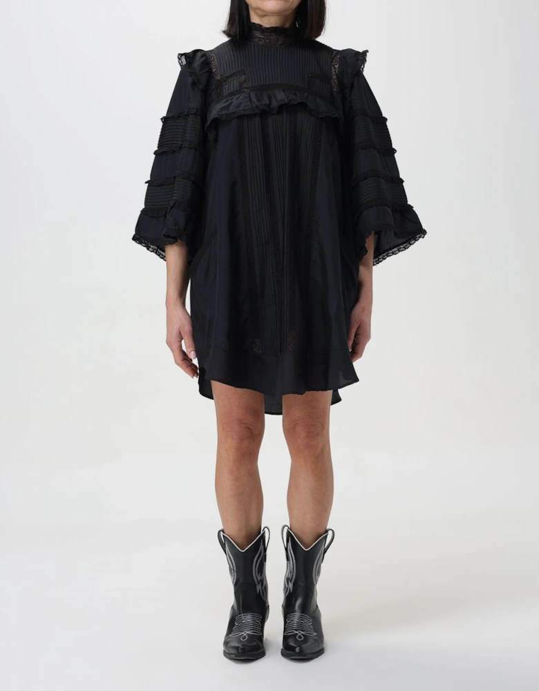 Lacetrimmed Cotton Poplin Mini Dress