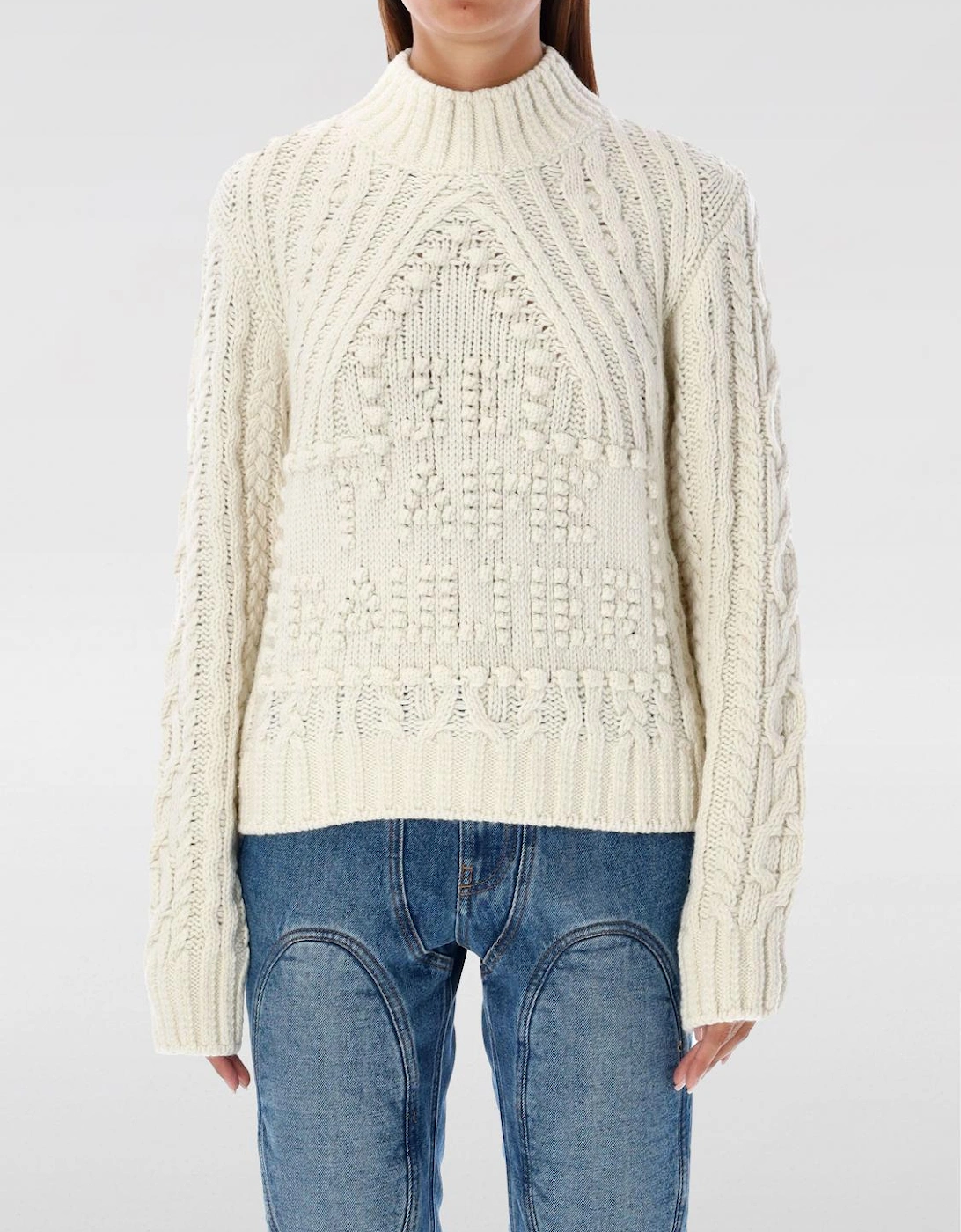 Cable Knit Bobble Stitch Pullover, 4 of 3