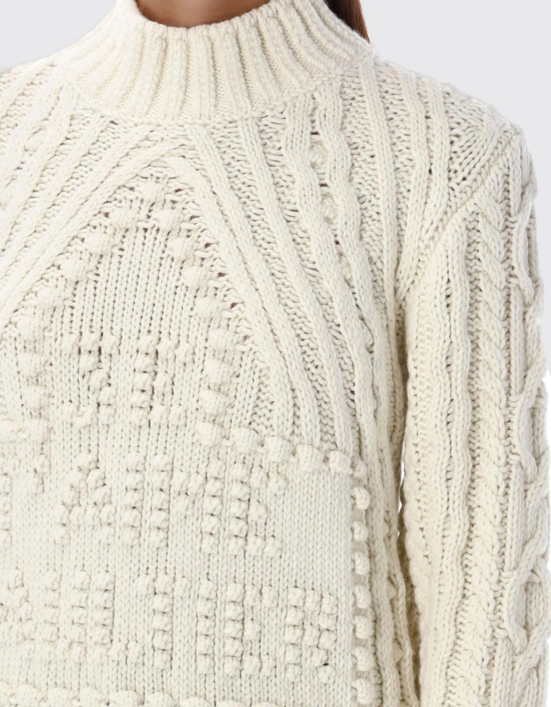 Cable Knit Bobble Stitch Pullover
