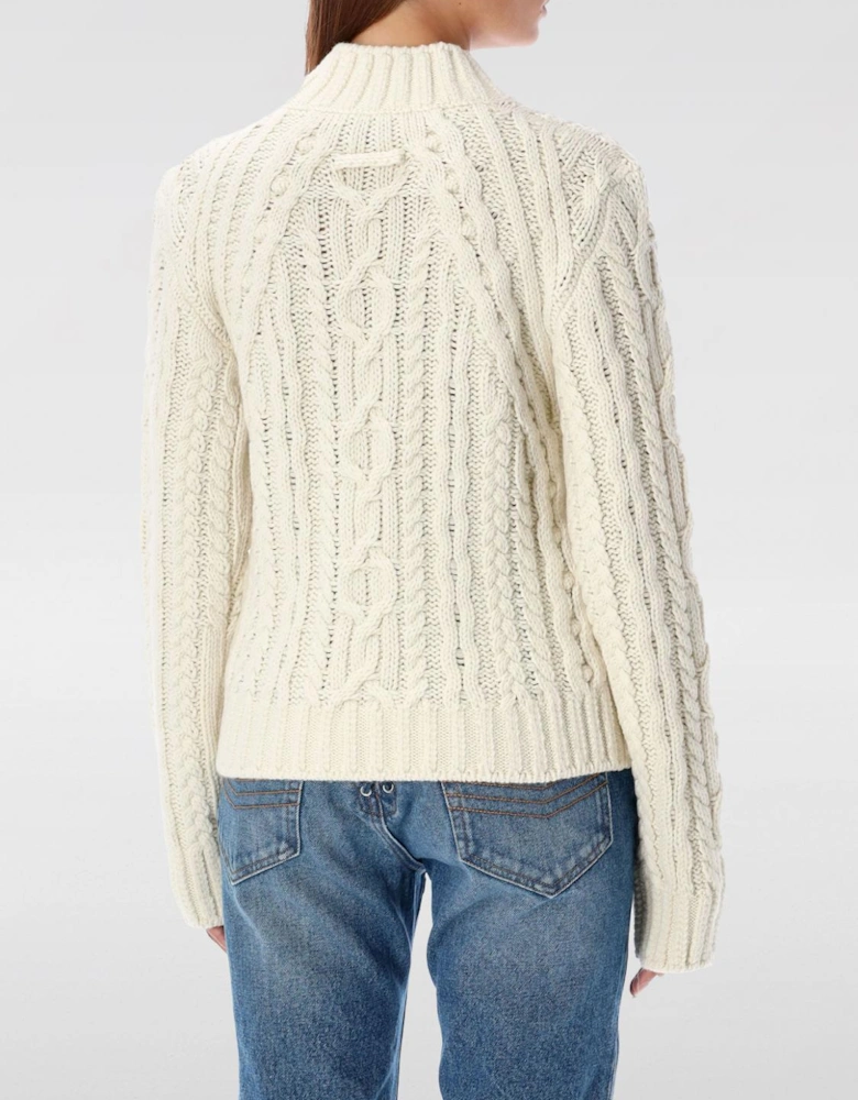 Cable Knit Bobble Stitch Pullover