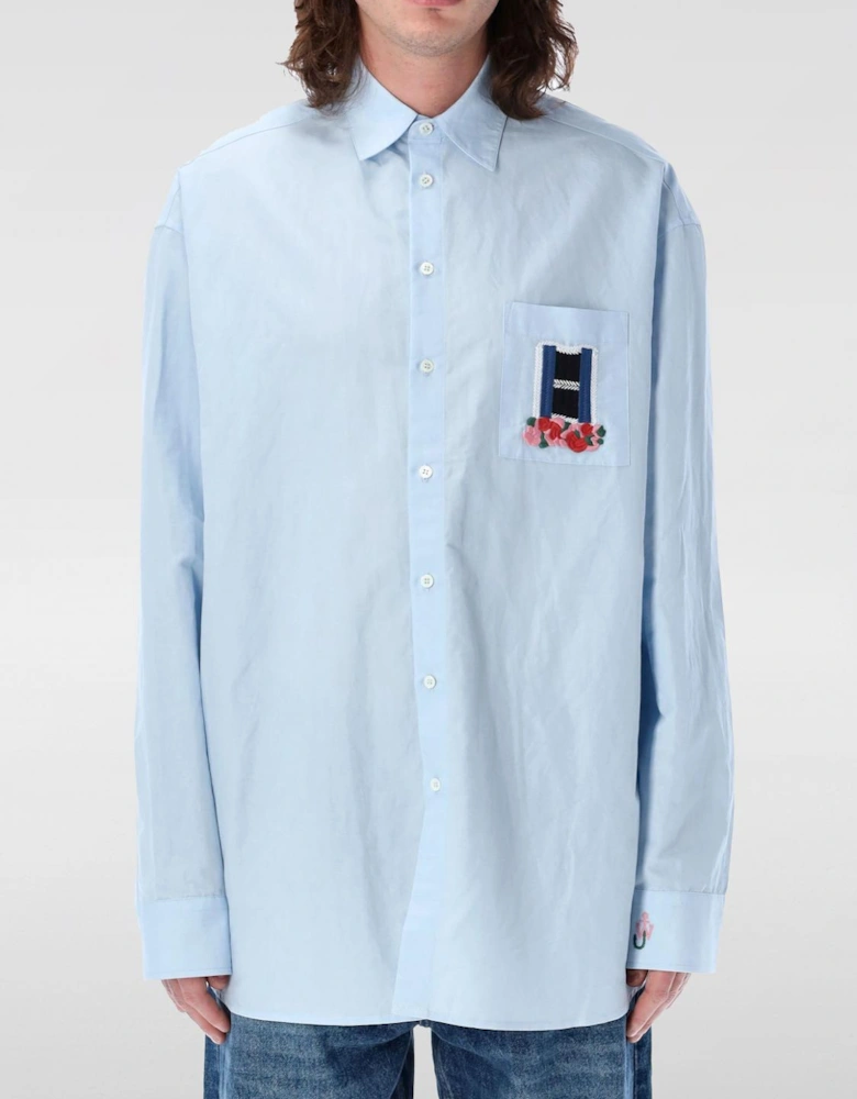 Embroidered Detail Poplin Shirt