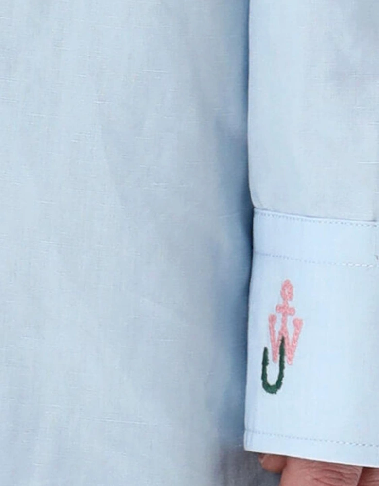Embroidered Detail Poplin Shirt