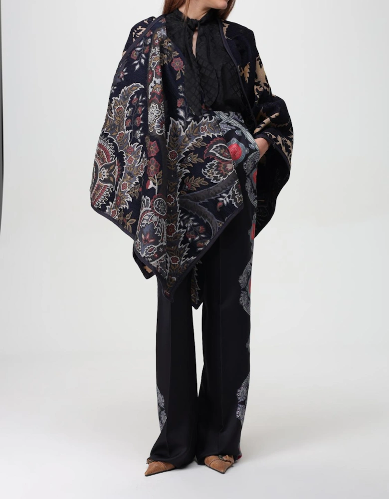 Paisley Print Wide Leg Trousers