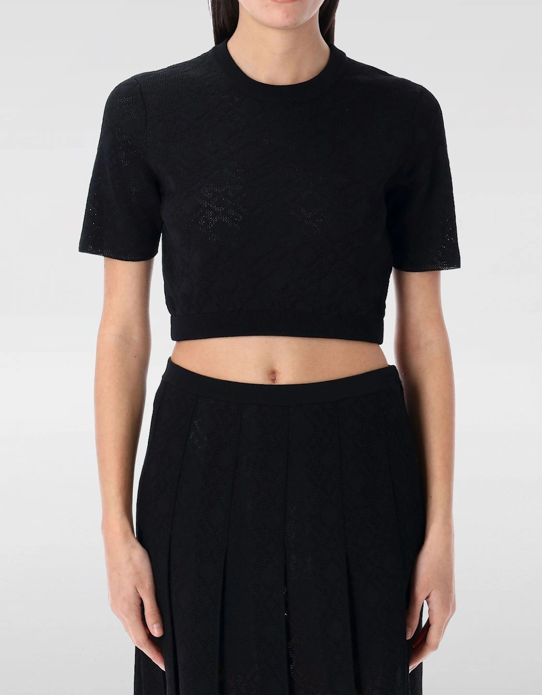 Cropped Knit Top Short Sleeves, 5 of 4
