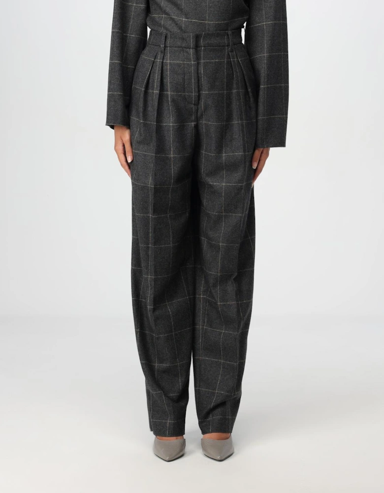 Woven Plaid WideLeg Pants