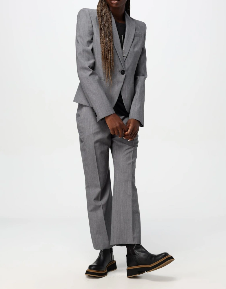 Wide Leg Wool Trousers