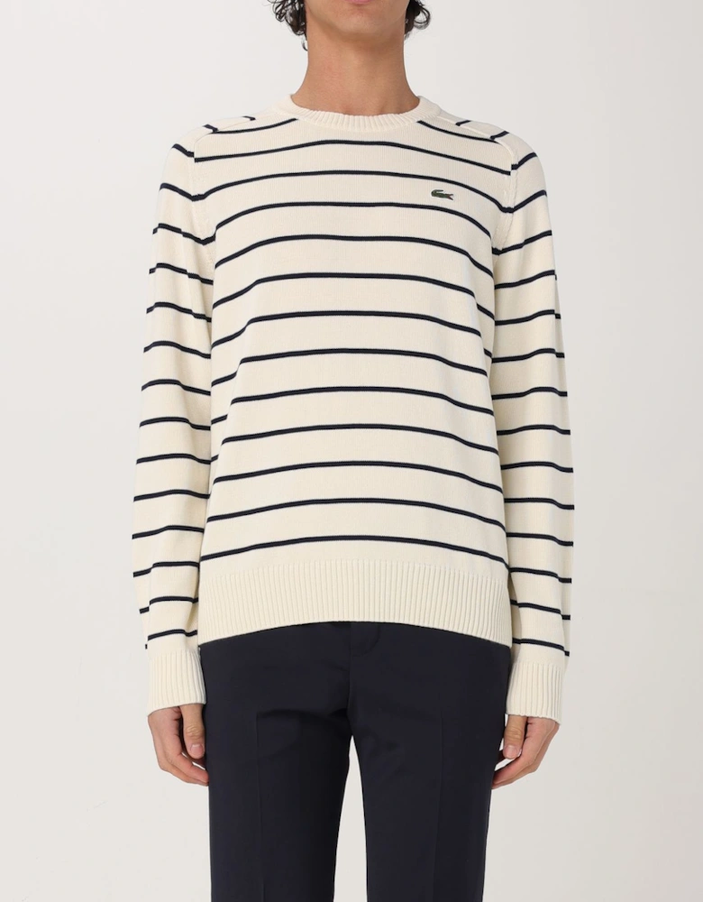 Striped Cotton Crew Neck Sweater