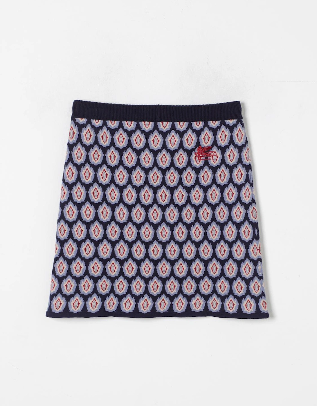 Knit Paisley Mini Skirt