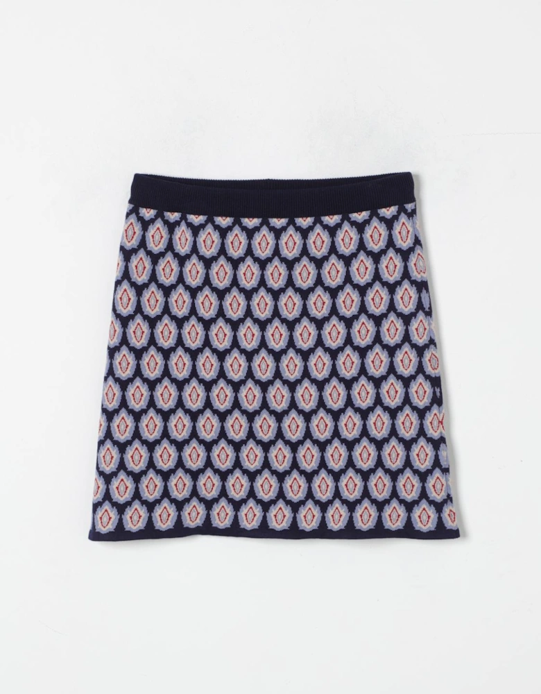 Knit Paisley Mini Skirt