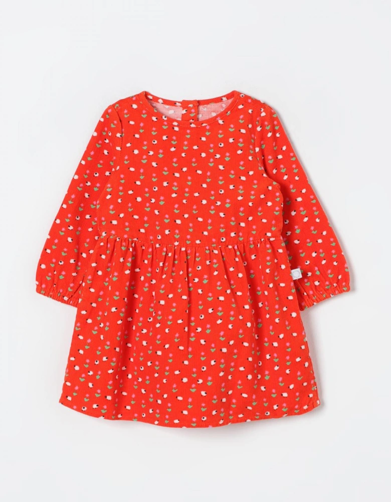 Kids Corduroy Dress Sheep Print
