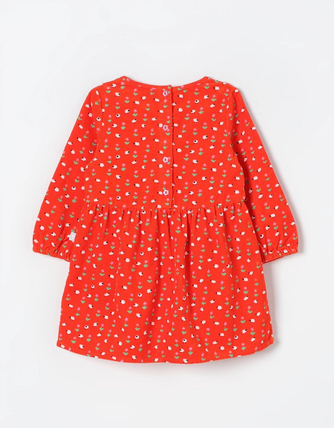 Kids Corduroy Dress Sheep Print