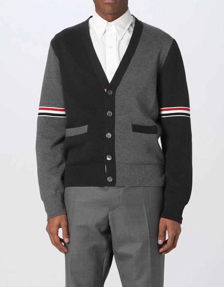 Colorblocked Merino Wool Cardigan