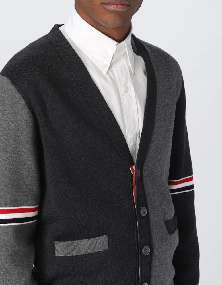 Colorblocked Merino Wool Cardigan