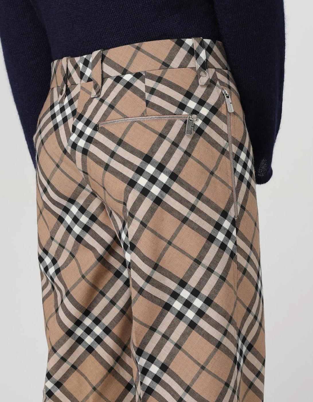 Wide Leg Plaid Pants