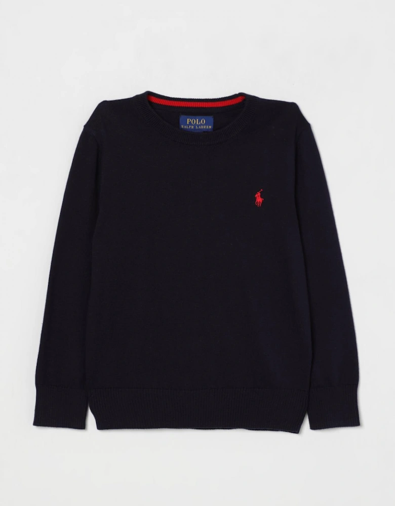 Kids Cotton Crew Neck Sweater