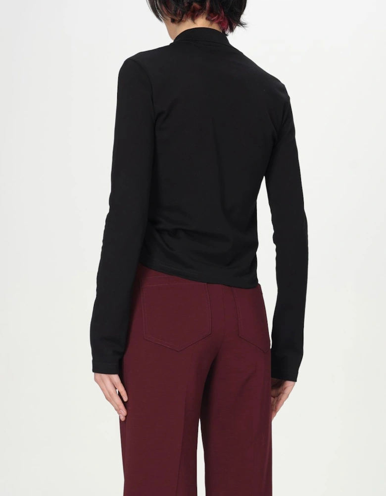 Cropped Polo Shirt Twisted Detail