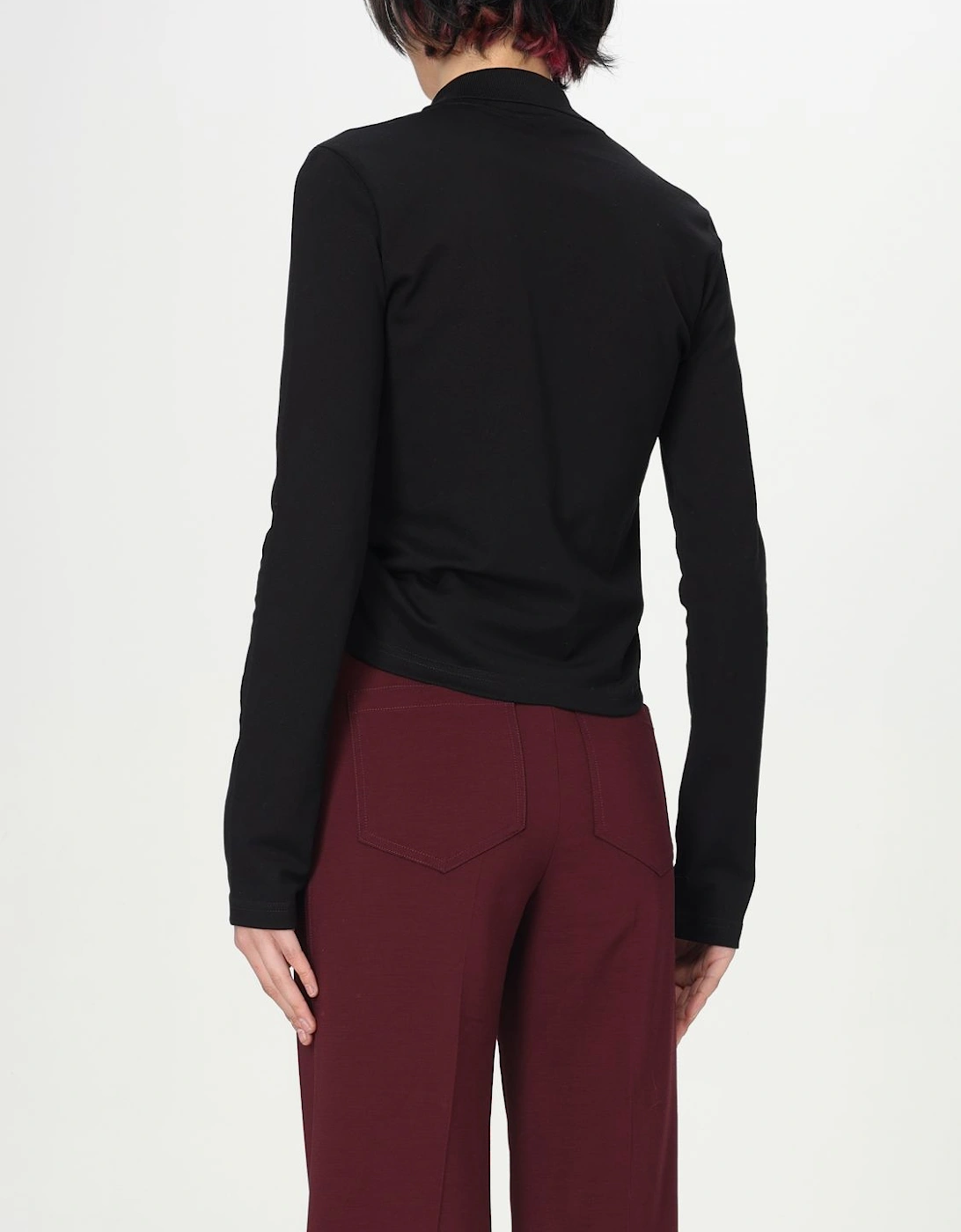 Cropped Polo Shirt Twisted Detail