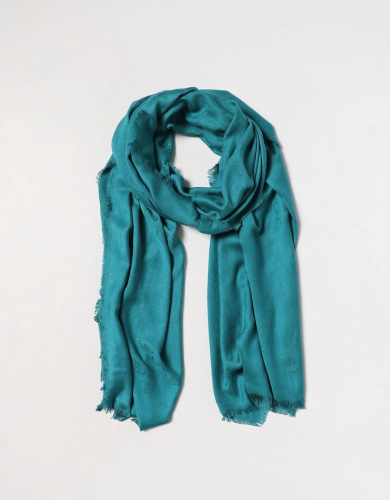 Teal Square Scarf Subtle Texture