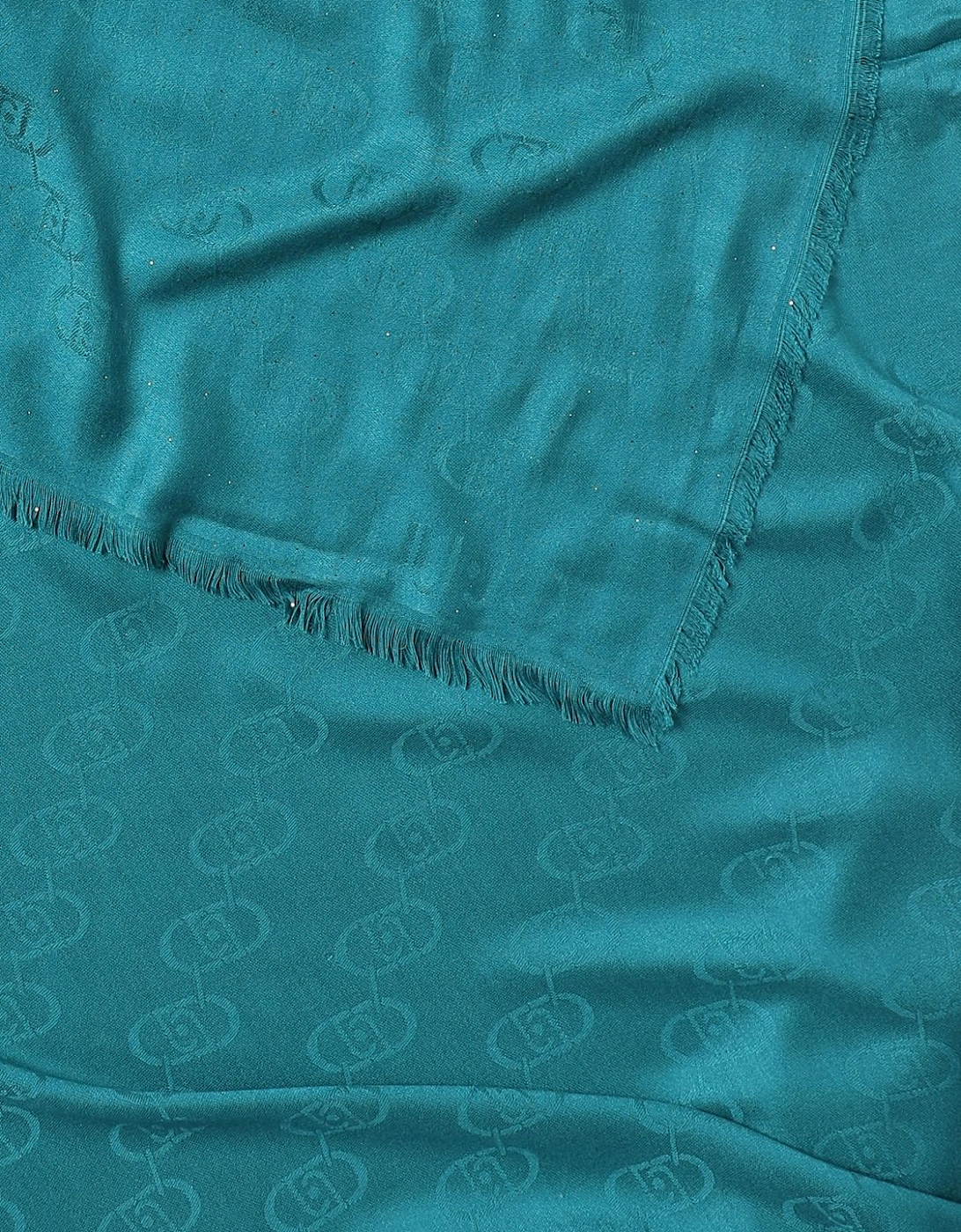 Teal Square Scarf Subtle Texture