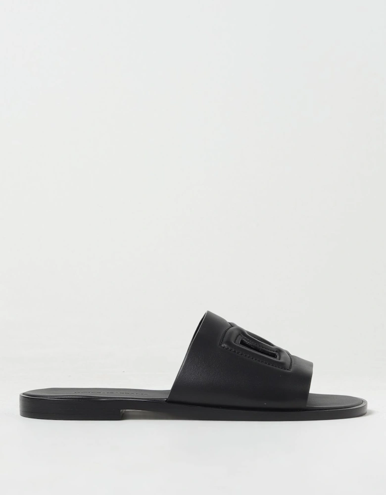 DG Logo Leather Slides