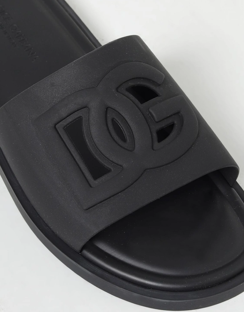 DG Logo Leather Slides