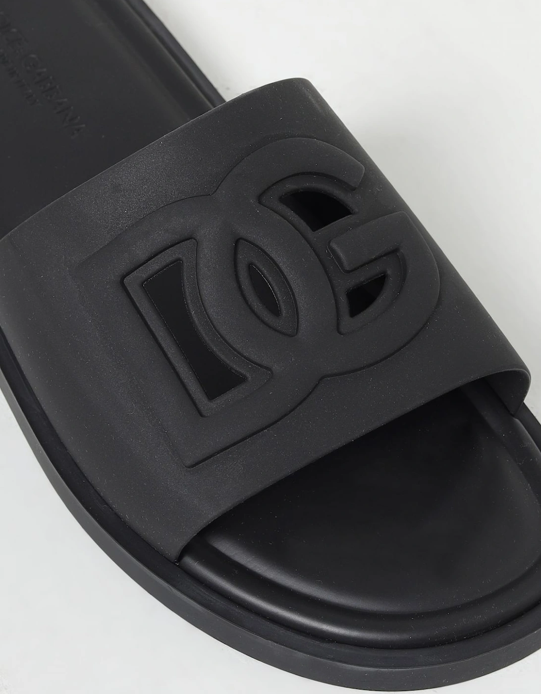 DG Logo Leather Slides