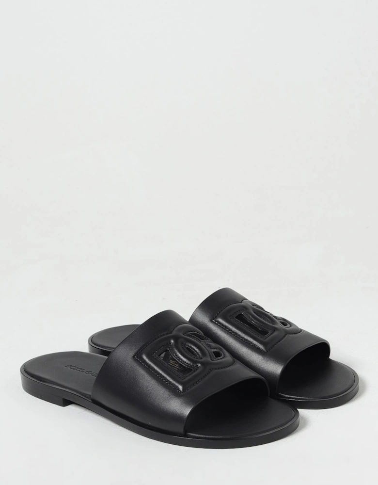 DG Logo Leather Slides