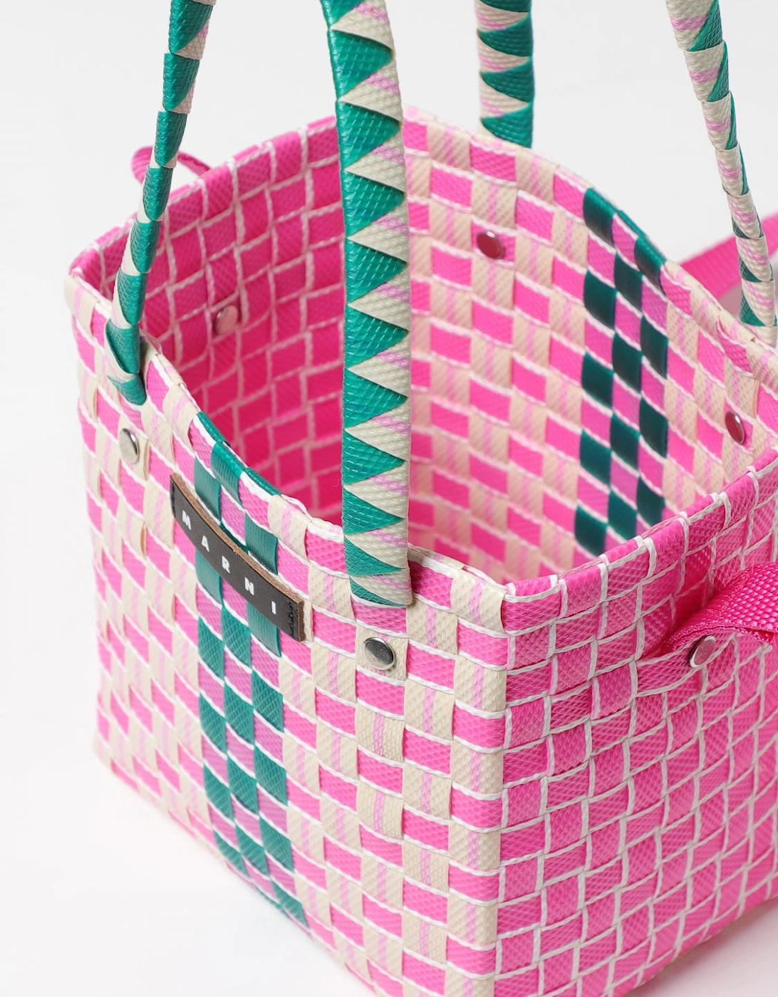 Mini Trunk Woven Tote Bag