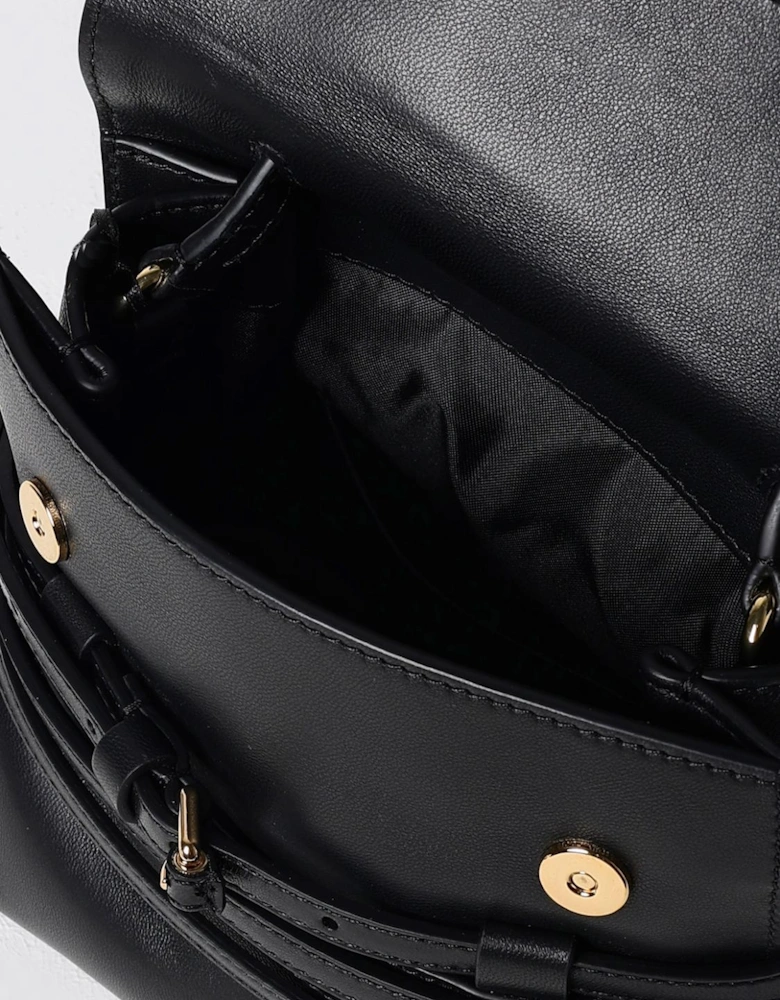 Leather Top Handle Clutch Bag