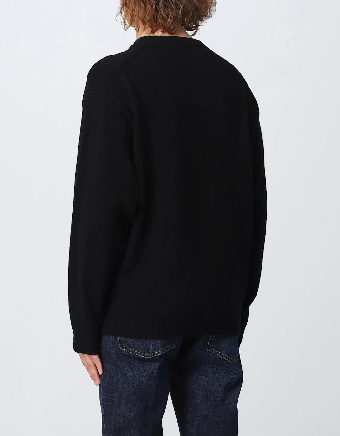 Flower Embroidered Crewneck Sweater