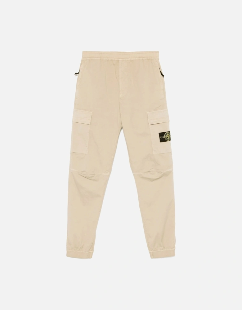 Cuffed Combat Pants Beige