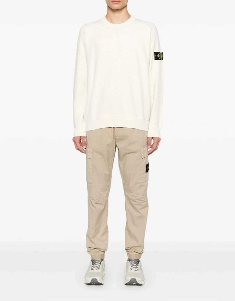 Cuffed Combat Pants Beige