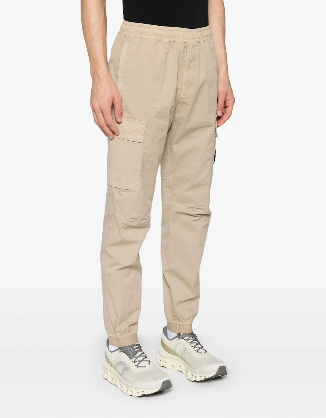 Cuffed Combat Pants Beige