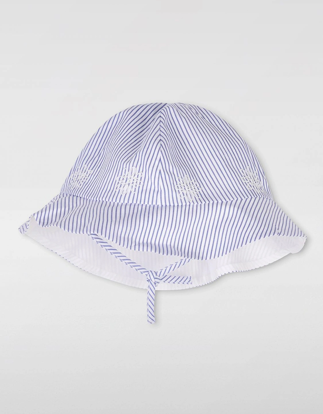 Baby Striped Sun Hat with Embroidery