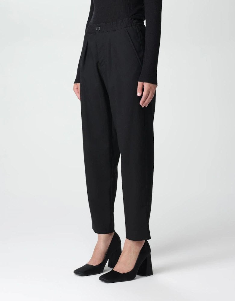 Cropped Pleated Trousers