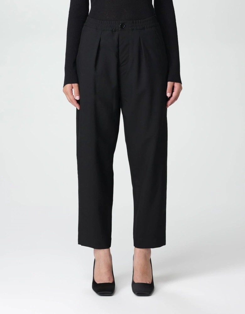 Cropped Pleated Trousers