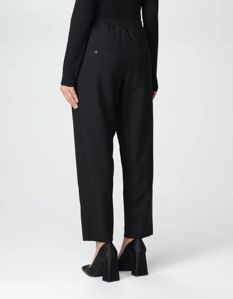 Cropped Pleated Trousers