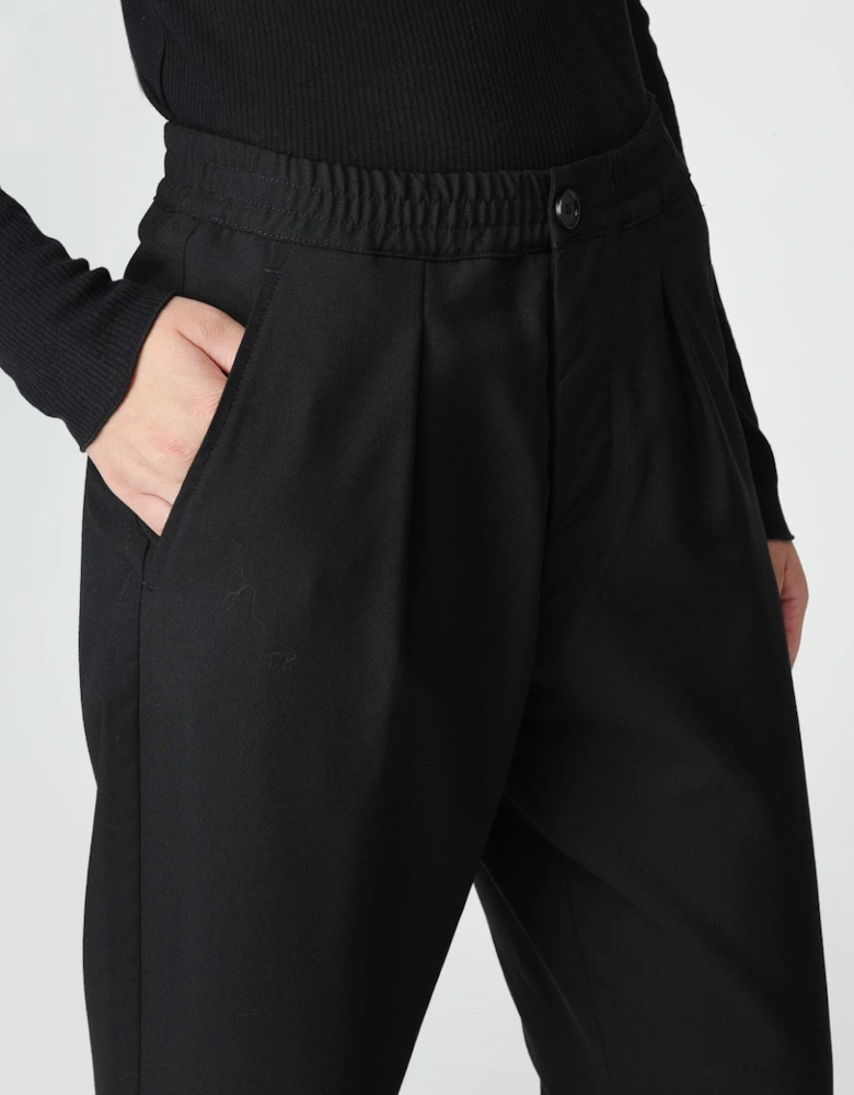 Cropped Pleated Trousers