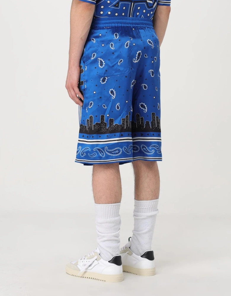 Paisley Print Satin Shorts