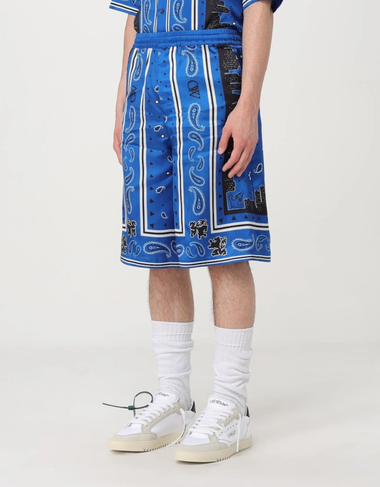 Paisley Print Satin Shorts