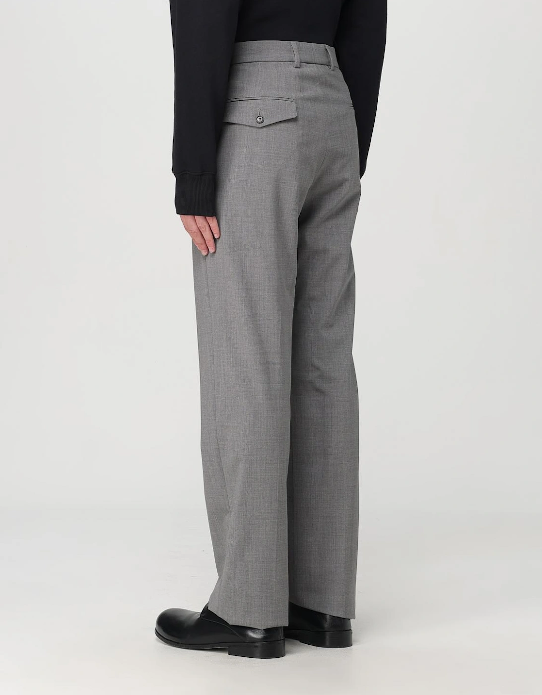 Straight Leg Wool Trousers