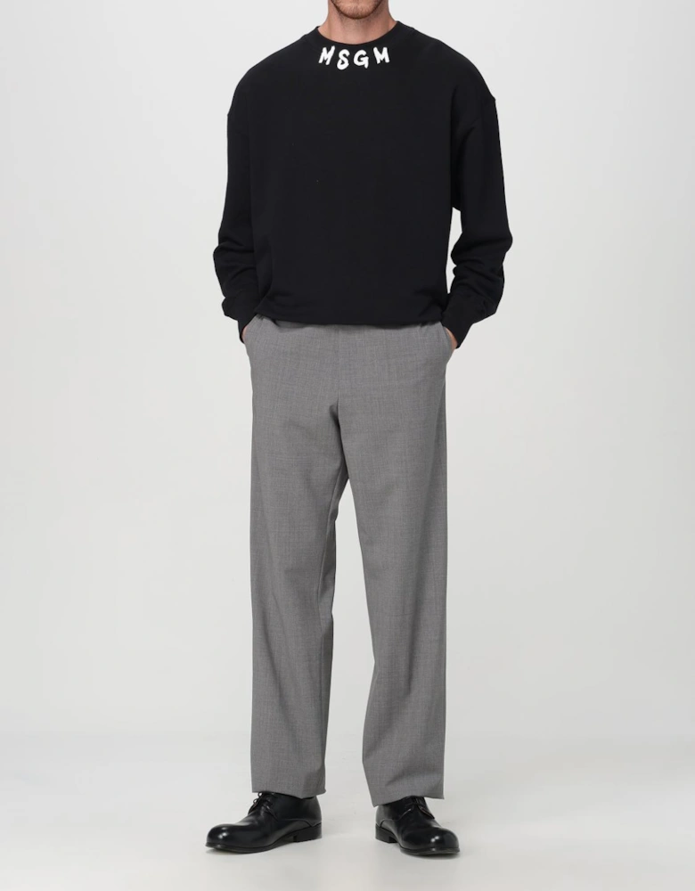 Straight Leg Wool Trousers